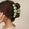 Pinza de agarre grande y pequeña con perla de moda, estilo coreano, sencilla y elegante, con forma de tiburón, para flequillo de pelo roto.
