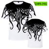 Amazon nova camiseta casual de verão estilo coreano com estampa de polvo e lula, manga curta, gola redonda, atacado