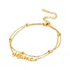 Europeu e Americano Mais Vendidos Moda Presentes de Dia das Mães Mama Nome Personalizado Pulseira de Aço Titânio Personalizada Joias de Luxo Atacado