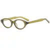 Gafas de Gato Lectoras para Mujer Nueva Moda Versátil Estilo Callejero Lente Transparente Montura Ovalada Retro Transfronteriza Europea Americana