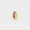 Chapado en Oro de 18K Diamantes de Colores Incrustados Cuentas Espaciadoras de Corte Recto Arandela Espaciadora Cuentas Espaciadoras de Agujero Pequeño Estrella Luna Wenwan Pulsera Hilo Manual DIY Accesorios para Enhebrar