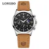 Reloj de cuarzo para hombre marca Longbo, reloj casual simple para parejas, reloj impermeable para hombre