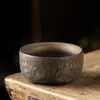 Xícaras de Chá de Cerâmica Dourada Atacado para Uso Doméstico, Conjuntos de Chá Kung Fu, Xícaras de Degustação, Xícaras para Beber, Xícaras Individuais de Cerâmica Rústica, Tigelas de Chá