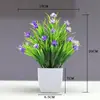 Flores Artificiais de Simulação Decorações Criativas para Mesa de Casa Flores de Plástico Grama Artificial Plantas Verdes Decorações de Interior Mini Decorações Bonsai