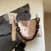 Estilo Chinês Primavera 2026 Nova Bolsa de Mão Casual Grande Capacidade com Corrente de Contas Bolsa de Ombro Bolsa Tote de Braço Bolsa Feminina