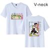 Camiseta de manga corta con cuello en V de verano para mujer, estilo casual, de comercio exterior periférico, nueva serie Ghost Blade Sun Man, transfronteriza