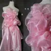 Accesorio de Hilo de Cristal Color Café Dorado Malla de Luz de Agua Alta Densidad Organza Dura Hecho a Mano DIY Arreglo Tejido de Diseñador