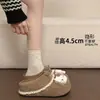 Nuevas Zapatillas de Felpa con Dibujos de Gatos Lindos para Mujer, Forradas, con Cobertura para la Cabeza, Aumentadoras de Altura Ocultas, Nuevas para Casa, para Exteriores