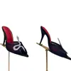 Desfile de Moda Primavera 2026 Estilo Nuevo Sandalias de Media Punta de Tacón Alto con Pedrería en Forma de Serpiente de Punta Abierta para Uso en Exteriores, Sandalias Elegantes de Malla con Punta Puntiaguda Negras