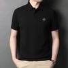 (Apoya una generación de cabello) camiseta de verano de manga corta para hombre bordado talla grande camisa POLO tendencia negocios comercio exterior mayoreo