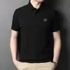 (Se admite la entrega en una sola pieza) Camiseta de manga corta para hombre de verano bordada talla grande polo shirt moderna de negocios Comercio exterior Al por mayor