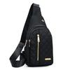 Nova Bolsa Feminina Moda Casual Bolsa Peito Multi-camada Bordado Estilo Coreano Único Ombro Crossbody Simples Mochila Peito Mulheres All-match