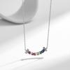 Colgante moderno MODIAN de plata de ley 925 con sonrisa de arcoíris de dopamina, collar combinable con cadena de clavícula femenina, estilo exquisito