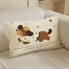 Funda de Almohada Perro Dachshund Retro Americano Rectangular Decorativa para Sofá del Hogar Cojín para Siesta en la Hora del Almuerzo Cojín para Asiento