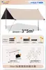Toldo de Vinilo Negro para Exteriores Tienda de Campaña Plegable Picnic Equipo Protección Solar A prueba de Viento Impermeable Sin Montaje Aislamiento Térmico Toldo Solar