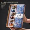 Juego de regalo de tazas de té para pareja pintadas en oro Junyao, taza maestra vintage de alta gama, taza de té Jianzhan, taza de degustación de té, regalo personalizado