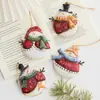 Decoraciones Navideñas Nuevas Transfronterizas Colgante de Muñeco de Nieve de Hierro Pintado a Mano Retro Colgante de Muñeco de Nieve de Hierro de Doble Cara Colorido