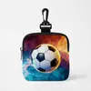 Bolsa de Monedas con Estampado de Fútbol Copa Mundial 2026 Cremallera Entrenamiento al Aire Libre Bolsa para Comida de Perro Almacenamiento Bolsita para Auriculares Mini
