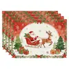 Amazon Manteles Navideños Muñeco de Nieve Árbol de Navidad Manteles Decoración de Mesa de Comedor Occidental Manteles Aislantes Fiesta Navideña