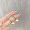 Brincos de flor de zircônia com pérola grande 2023 Nova Coreia do Sul Celebridade da Internet Elegante Luxo Leve Brincos de Alta Qualidade