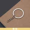 Fabricante Argola de Chave Galvanizada Corrente de Quatro Seções Pendurada Argola Plana Abertura Boneco Brinquedo Acessórios para Chaveiro Corrente Pendurada para Chaveiro
