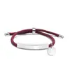 Pulseira Personalizada Logo de Publicidade Transfronteiriça Personalizado Multicolorida Pequena Redonda Arco-Íris Presente de Feriado Aço Titânio Gravação Pulseira Trançada