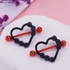 Uñas de leche de acero inoxidable Moto Amazon AliExpress más vendidas Anillo de pecho de araña con garra fantasma Adornos de ombligo de calavera negra