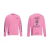 Versión Correcta Cro CH Algodón Puro de Alta Calidad Camiseta de Manga Larga Estampada para Hombre y Mujer Venta al por Mayor Artículos en Stock Venta al por Mayor Europea Americana Explosivo