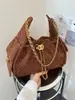 Bolso de cadena retro estilo coreano para mujer, nueva colección otoño/invierno 2026, diseño de nicho, bolso de hombro con patrón de diamantes, bolso de axila