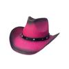 Sombrero de Paja Vaquero Clásico Popular Transfronterizo de Amazon Moda Europea y Americana para Hombre y Mujer Sombrero de Paja con Copa Dura para Protección Solar