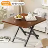 Mesa pequena, mesa de jantar dobrável, adequada para aluguel, portátil para exterior, para montar barracas, para uso doméstico em apartamentos pequenos, mesa de jantar redonda simples