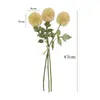 Ramo de 3 Piezas de Flores Artificiales de Diente de León para Arreglo de Escena, Decoración de Boda, Flores Secas Artificiales de Crisantemo de Bola de Gama Alta, Flores Falsas