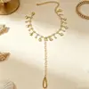 Cadena de Tobillo con Perla de Concha Transfronteriza Europea y Americana, Tobillera de Playa con Borla de Pedrería, Accesorio de Vacaciones Estilo Bohemio