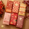 Bolsa de sobre rojo de tela a cuadros de lujo creativo personalizada, tamaño grande universal para regalo, alta gama, venta al por mayor de sobres rojos grandes