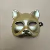 Máscara de Halloween de Medio Rostro para Mujer Estilo Medio Cubriente Gato de Medio Rostro Zorro de Plástico Máscara Facial Máscara de Fiesta Gato Rostro