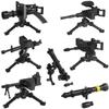 Caballo de Guerra Cañón de Montaña Ametralladora Escudo de Ametralladora Arma Pesada Segunda Guerra Mundial Bloques de Construcción Accesorios Militares Piezas de Armas Equipo Exclusivo