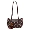 Bolsa de ombro de bolinhas grande capacidade estilo coreano ins, bolsa de axila fashion retrô de nicho, bolsa diária para o trabalho estilo francês
