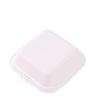 Caixa de Embalagem para Sobremesa Trendy de Piquenique com Medida em Polegadas Caixa Bento de Polpa Caixa Descartável para Levar Lanche Soufflé Branco
