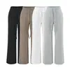 Pantalones casuales acampanados de lunares estilo americano para mujer, nuevos para el verano de 2026, de cintura alta, adelgazantes, fluidos, para petite, de campana