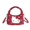 Bolso infantil transfronterizo, nuevo bolso de hombro a cuadros coreano bordado con gato para niñas, otoño/invierno 2026, bolso cruzado para padres e hijos