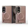 Funda protectora de cuero con soporte para Samsung Z Fold 8, carga inalámbrica magnética, Z Fold 7/6/5