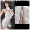 Sessão de Fotos de Celebridade da Internet: Lingerie Sexy, Decote Profundo, Fenda Reveladora, Suéter de Peça Única com Decote em V Profundo, Costas Abertas, Sedutor, Beleza Pura e Fofa, Dropshipping