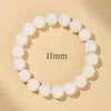 Pulsera de Jade Blanco Natural Bodhi para Estudiantes para Jugar con Cuentas Redondas Tipo Barril Estilo Antiguo Bodhi Círculo Único Alrededor del Dedo Pulsera Suave de Cuentas Budistas