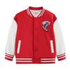 Jaqueta infantil de outono e inverno nova jaqueta infantil jaqueta de outono espessada para meninos roupas de baseball com forro de fleece para bebê