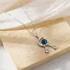 Comercio exterior transfronterizo simple moda titanio acero collar mujeres no se desvanece lujo todo combina personalidad estilo coreano cadena clavícula joyería