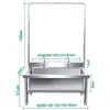 Rack para reservatório de água de cantina unidade comercial de chão em aço inoxidável com tanque para esfregão de escola/fábrica tanque para esfregão doméstico