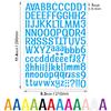 Pegatina de letras con borde cruzado, combinación alfanumérica en inglés, pegatina de bricolaje, pegatina impermeable para decoración de taza de agua y ordenador