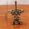 Llavero de coche vintage de latón Sanxingdui antiguo Shu Wenchuang, colgante para bolso de hombre y mujer, accesorios artesanales, piezas pequeñas