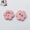 Botón de flor de dos ojos con pintura en aerosol, pequeño, estilo fresco, para ropa de mujer, suéter para niños, botón decorativo, color macarrón, en stock