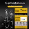 Estilo americano pino giratório aprimorado alta velocidade oito anéis amarelo embalagem luya pino pesca a granel acessórios de pesca